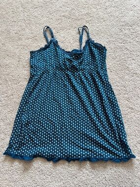 American Eagle Outfitters Blue Floral Slip Top